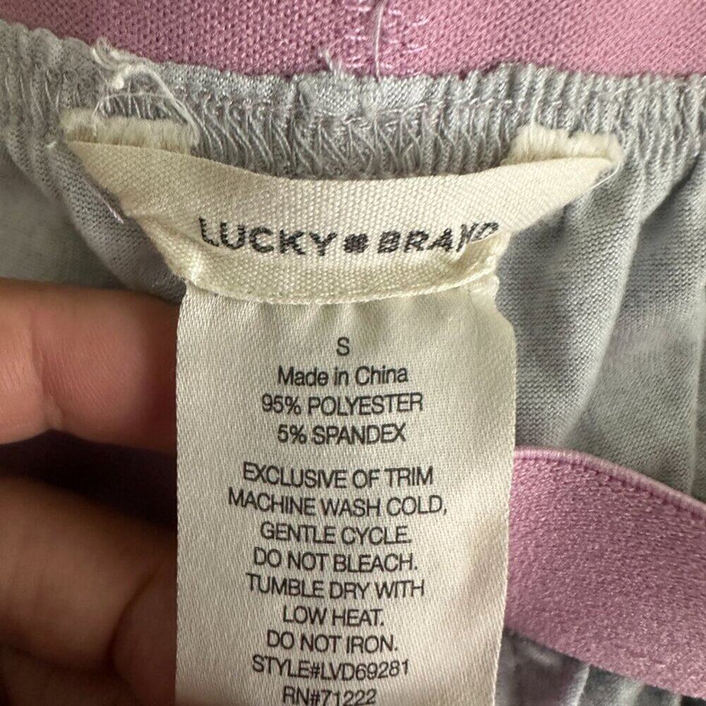 2/$30 Lucky Brand Boyshort Lounge Short Sleepwear Heather Gray Pink Small #A1470 - Picture 5 of 6